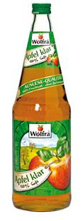 Wolfra Apfel klar 100% Saft 6 x 1 Liter (Glas)